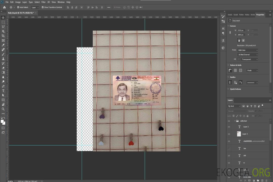 Permis de conduire Liban version 2 photolook DEVANT template Permis de conduire Liban version 2 photolook DEVANT template